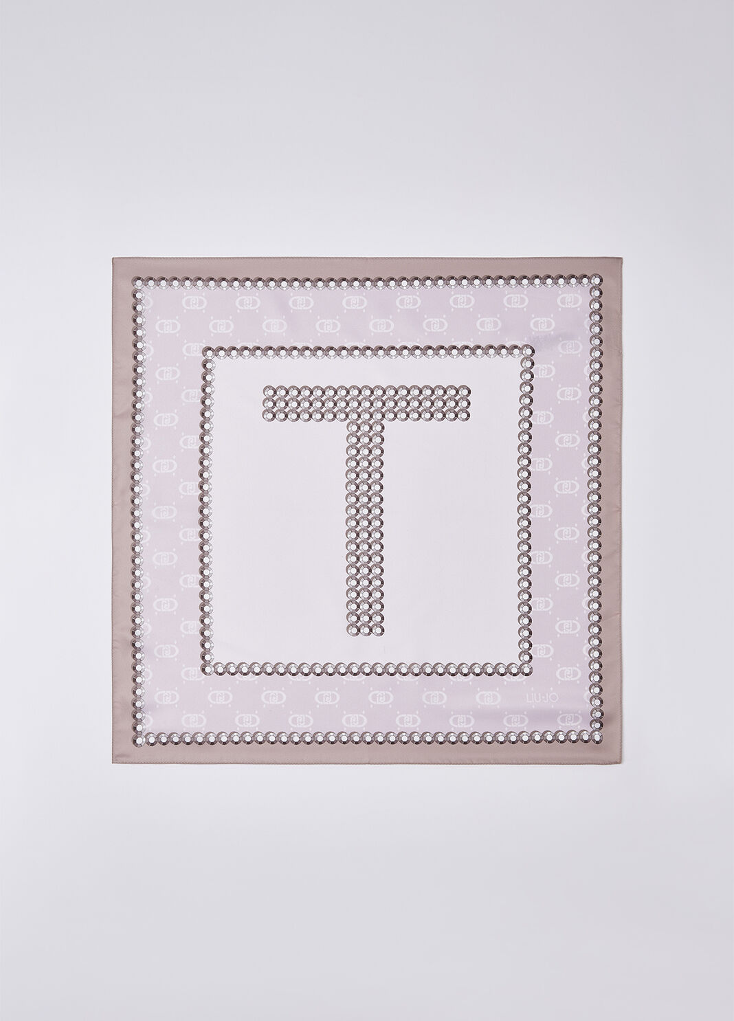 Scarf with T-letter motif beige Liu Jo - large image number 2