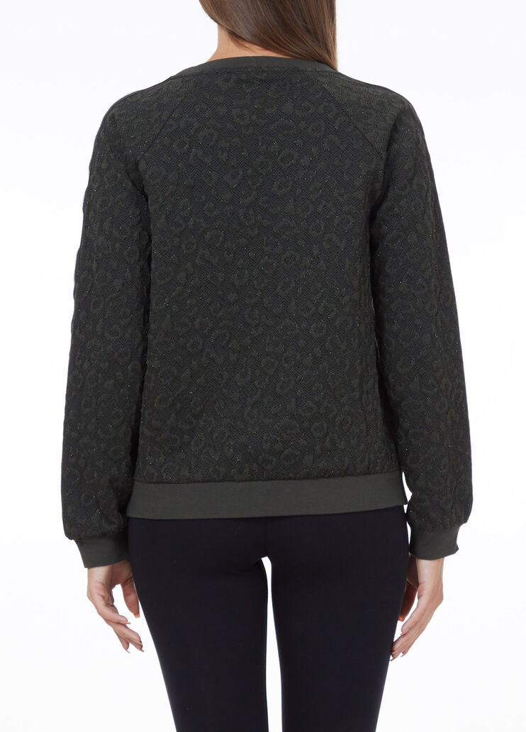 Animal-print jacquard sweatshirt Green Liu Jo - large image number 1