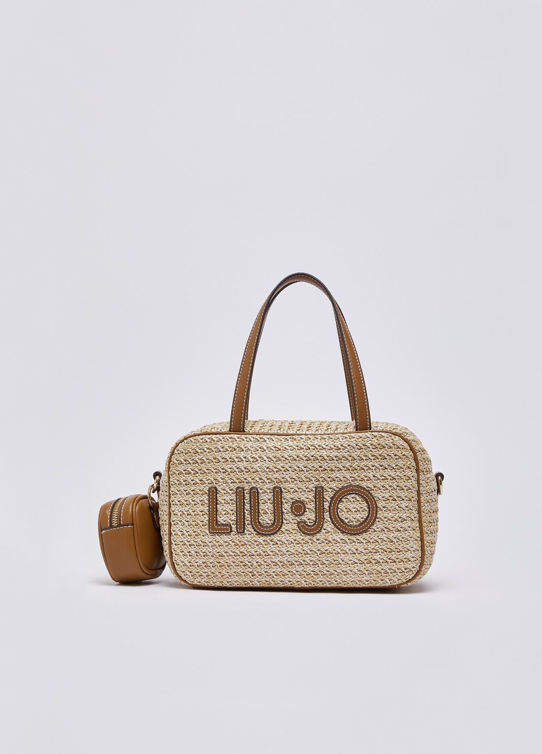 Medium bowling raffia bag beige Liu Jo - large image number 1