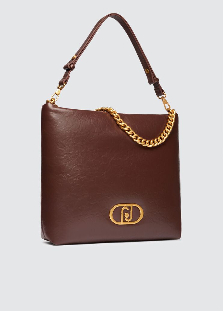 Medium LaPuffy hobo bag dark brown Liu Jo - large image number 1 Medium LaPuffy hobo bag dark brown Liu Jo - large image number 1