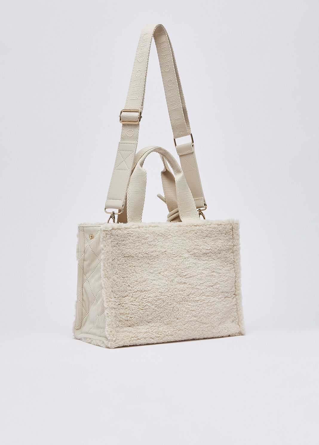 Small teddy tote bag white wool Liu Jo - large image number 2