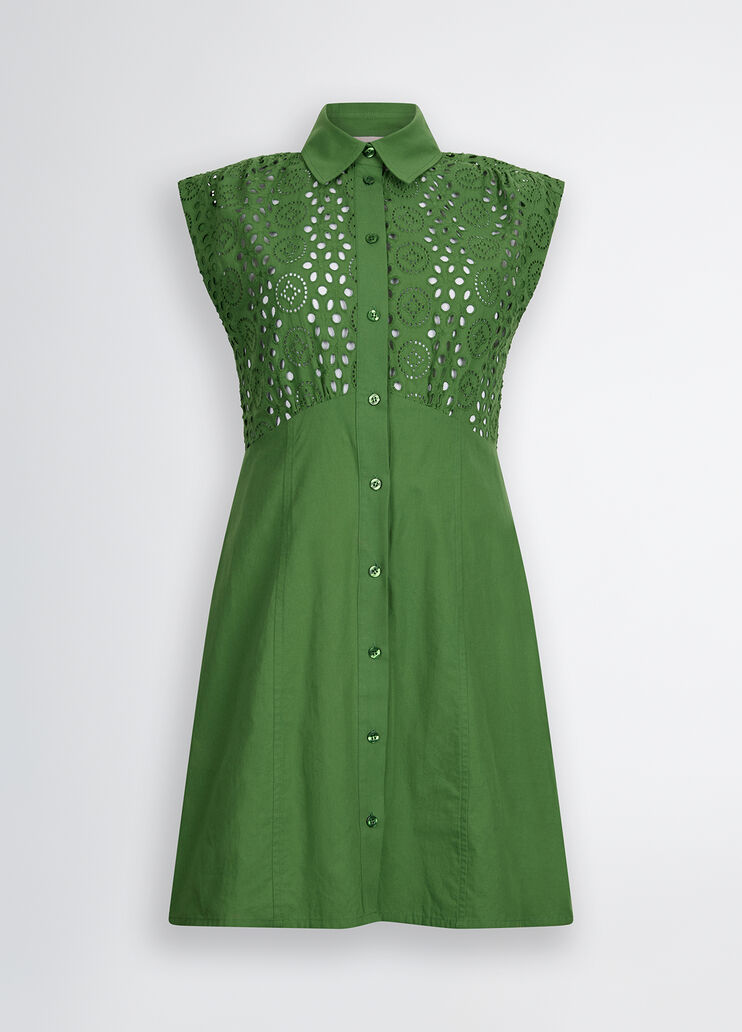 Broderie anglaise shirt dress green Liu Jo - large image number 6 Broderie anglaise shirt dress green Liu Jo - large image number 6