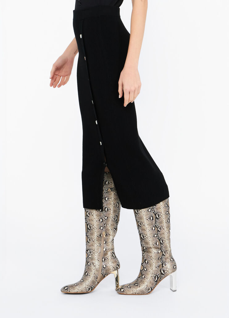 Long mesh skirt black Liu Jo - large image number 3 Long mesh skirt black Liu Jo - large image number 3