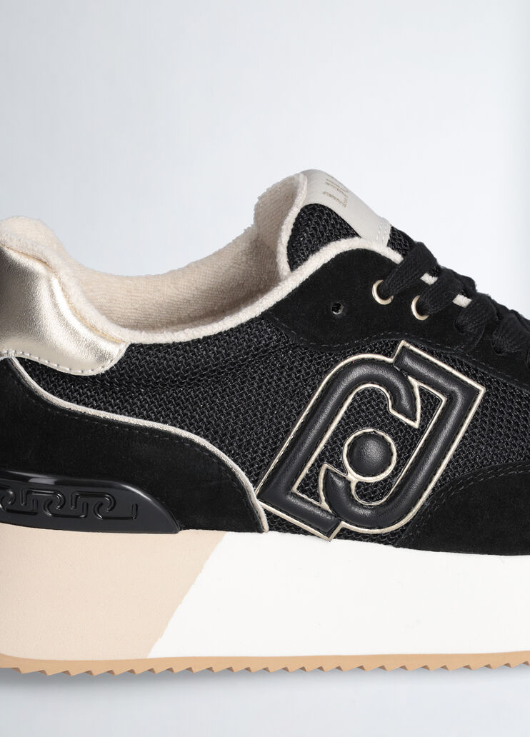 Plateau-Sneaker aus brighty Mesh Farbe Schwarz | Liu Jo
