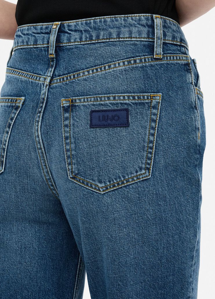 High-waisted straight-leg jeans blue denim Liu Jo - medium