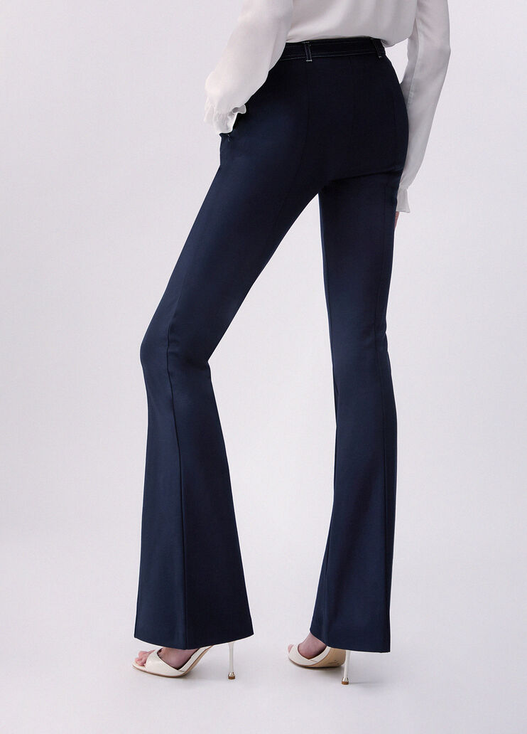 Flared jersey trousers blue Liu Jo - medium