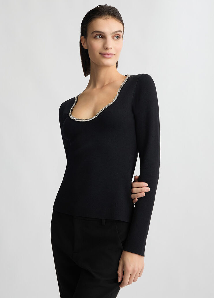 Jumper with gemstones black Liu Jo - medium Jumper with gemstones black Liu Jo - medium