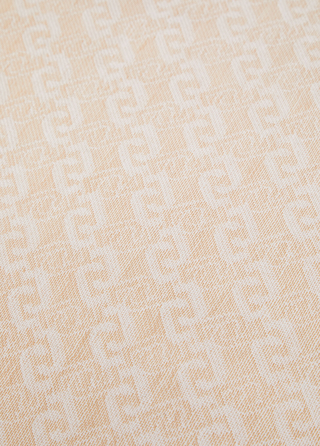 Stole with jacquard logo beige Liu Jo - large image number 3