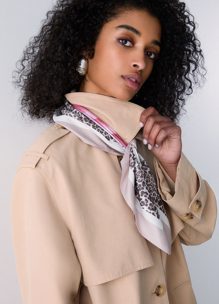 Foulard con fiore rosa Liu Jo - medium