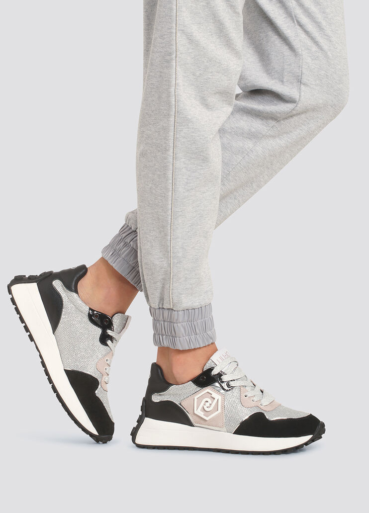 Sneakers in mesh e lurex® argento Liu Jo - large image number 3 Sneakers in mesh e lurex® argento Liu Jo - large image number 3