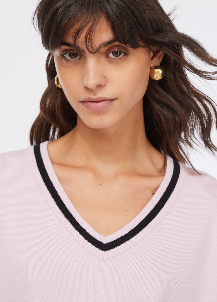 Silk-blend jumper pink Liu Jo - medium