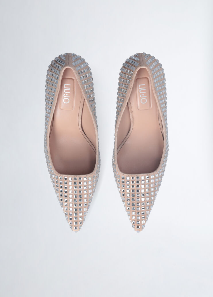 Nude court shoes with all-over rhinestones nude Liu Jo - large image number 4 Nude court shoes with all-over rhinestones nude Liu Jo - large image number 4