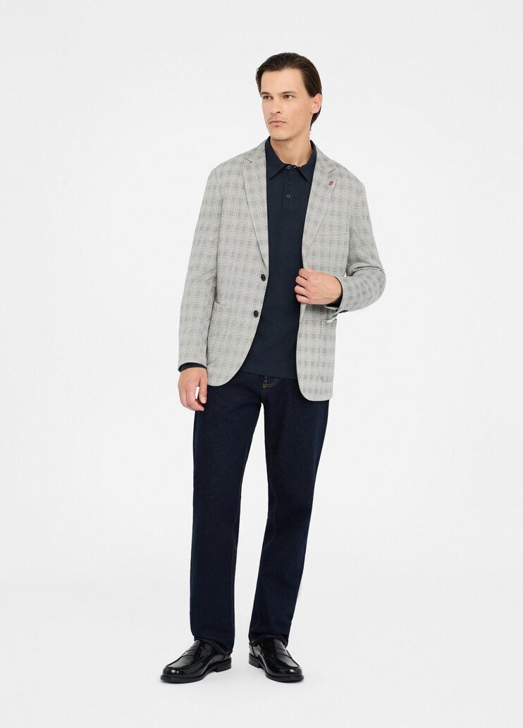 Karo-Blazer aus Jersey Karomuster Liu Jo - medium Karo-Blazer aus Jersey Karomuster Liu Jo - medium