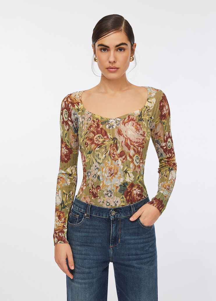 V-neck jumper sanderson print Liu Jo - large image number 0