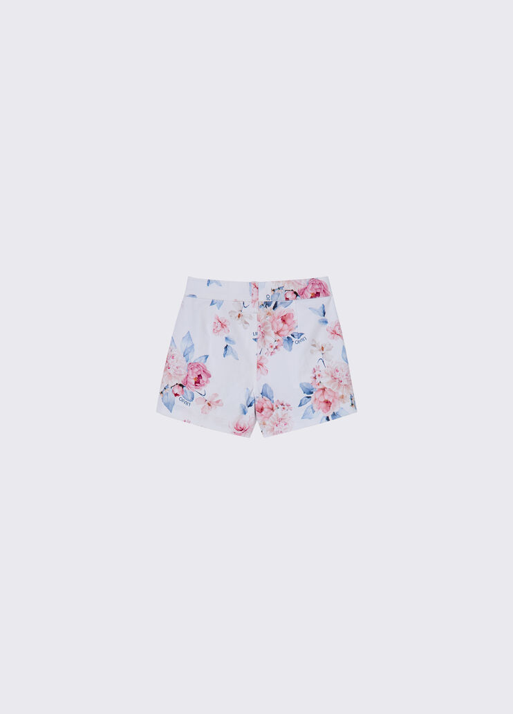 Short in drill stampato bianco a fiori Liu Jo - medium