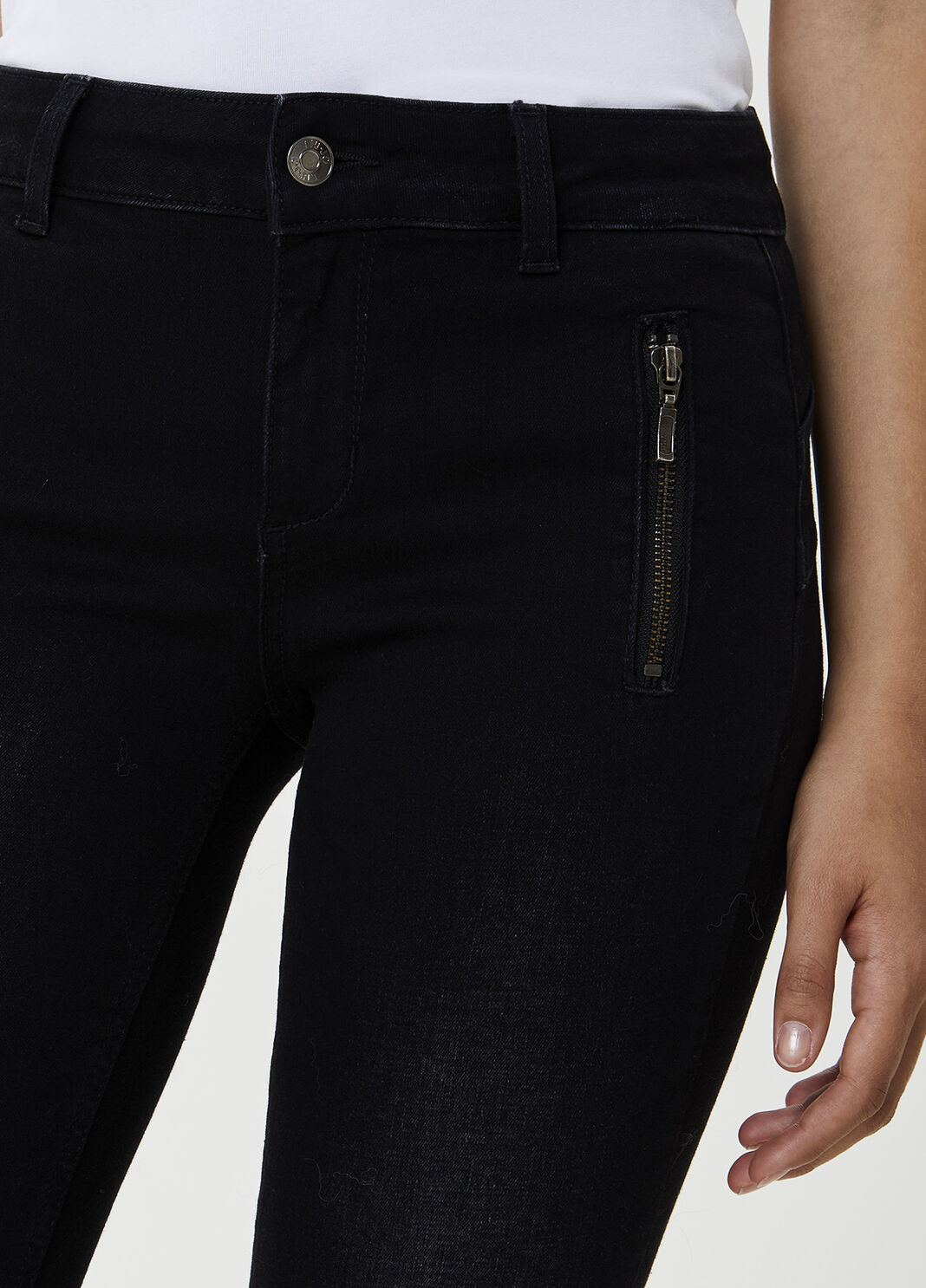Vaqueros pitillo con cremallera  Denim negro Liu Jo - large image number 2
