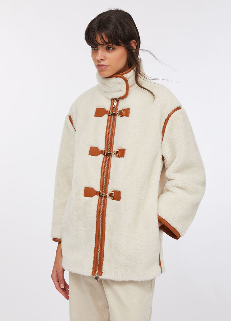 Chaqueta de tejido de peluche beige claro Liu Jo - large image number 0