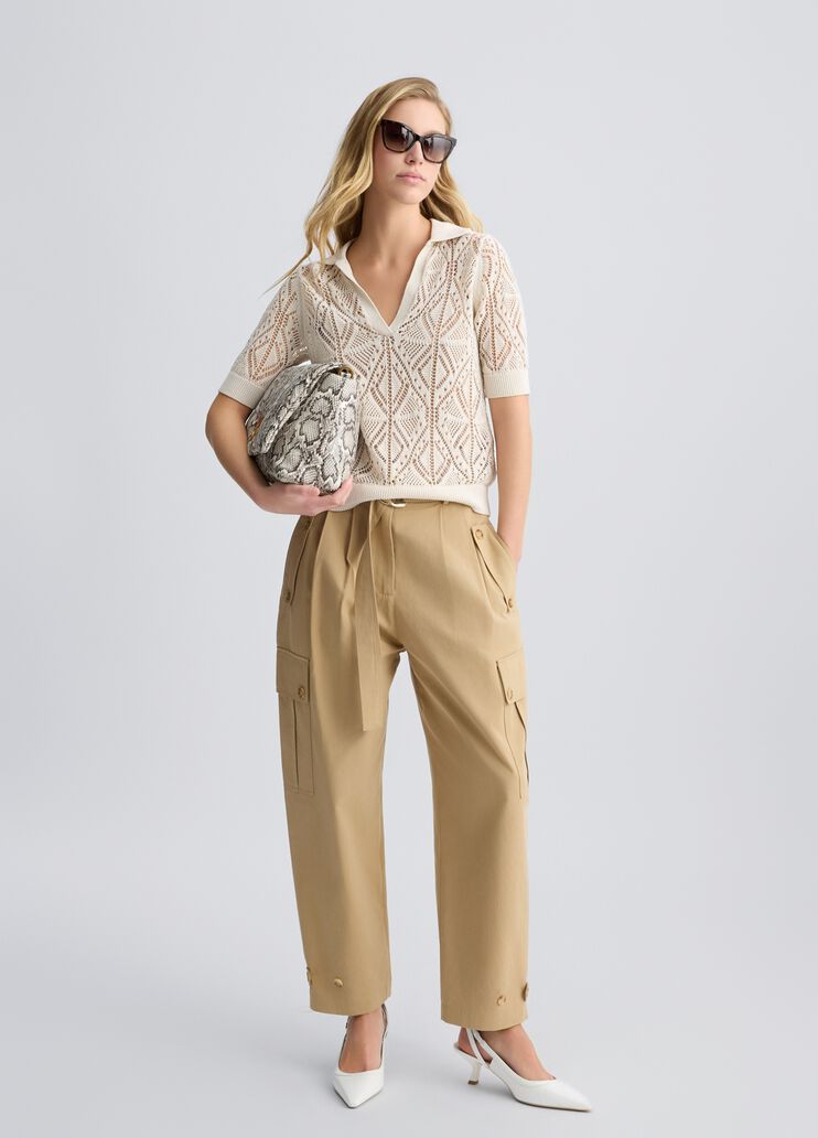 Cropped cargo trousers beige Liu Jo - medium Cropped cargo trousers beige Liu Jo - medium
