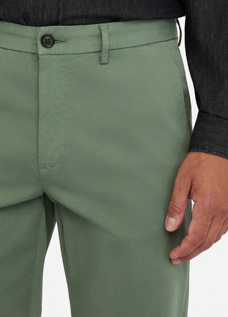 Satin chinos khaki green Liu Jo - large image number 4 Satin chinos khaki green Liu Jo - large image number 4