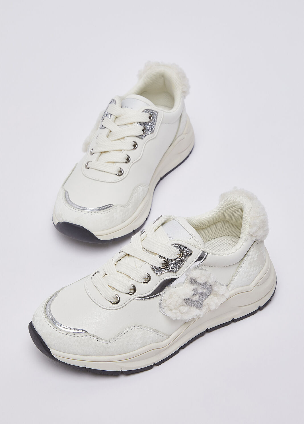 Sneakers with teddy details milky white Liu Jo - large image number 6