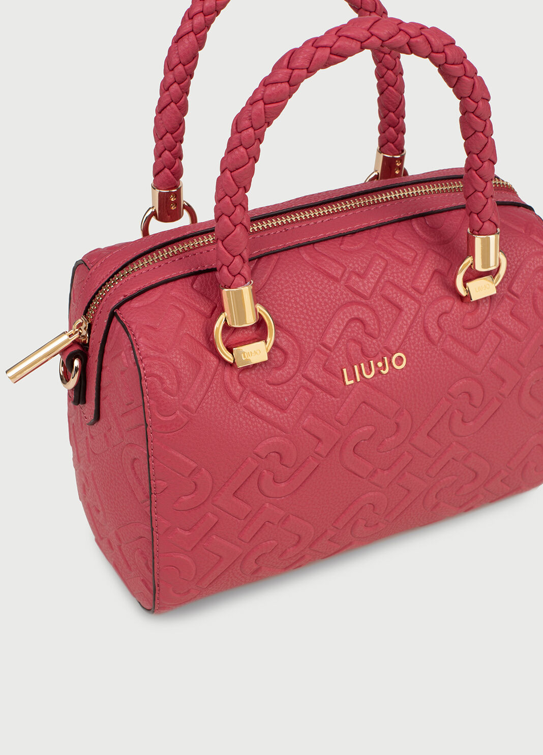 Mini boston bag with logo Pink Liu Jo - large image number 4