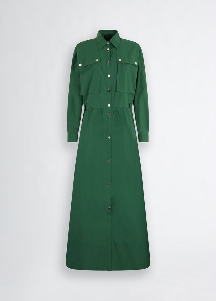 Long green shirt dress tropical jungle Liu Jo - large image number 6 Long green shirt dress tropical jungle Liu Jo - large image number 6