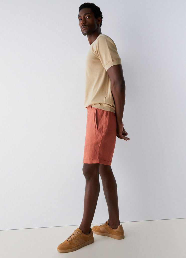 Bermudashorts aus 100 % Leinen Rot Liu Jo - medium