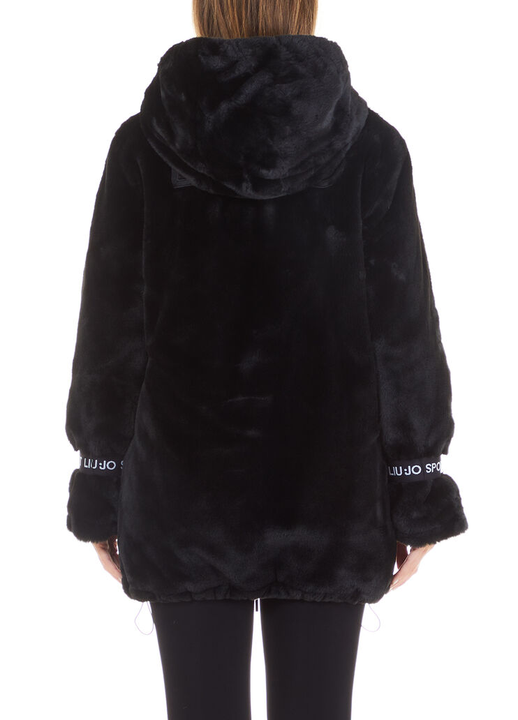 Soft effect jacket with hood black Liu Jo - large image number 1