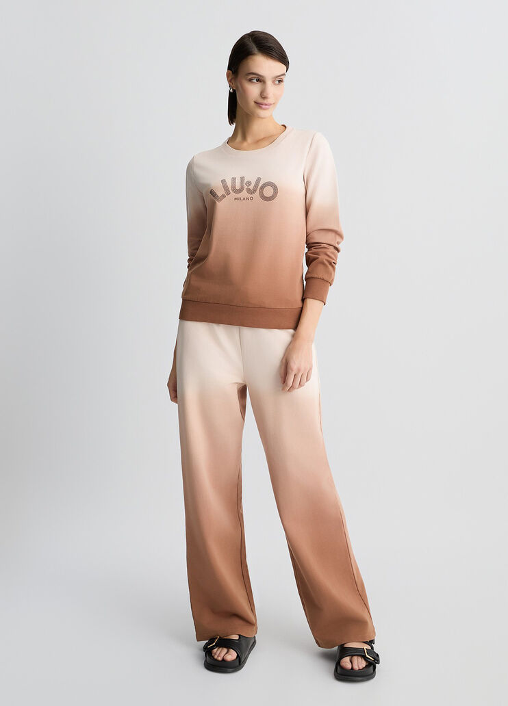 Sweatshirt with rhinestones brown Liu Jo - medium Sweatshirt with rhinestones brown Liu Jo - medium