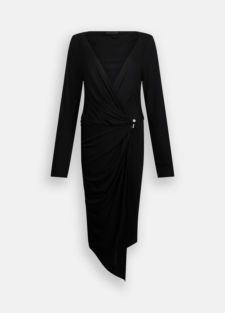 Draped dress black Liu Jo - large image number 6 Draped dress black Liu Jo - large image number 6