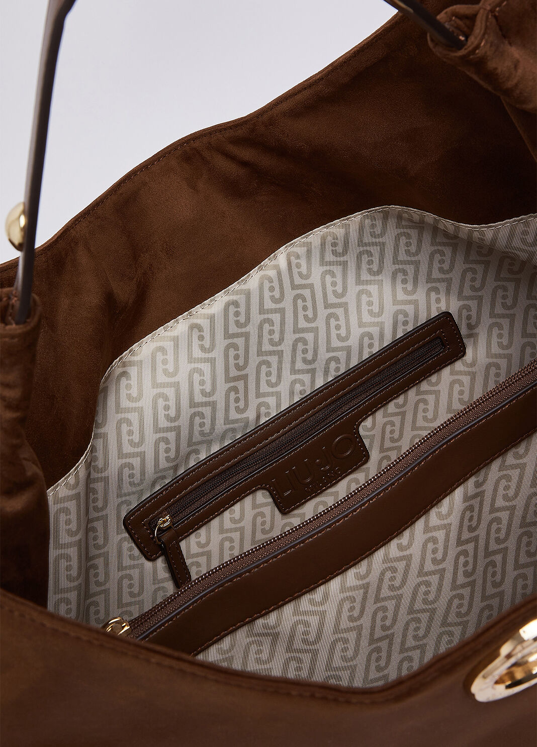 Borsa hobo grande con borchie tabacco Liu Jo - large image number 6