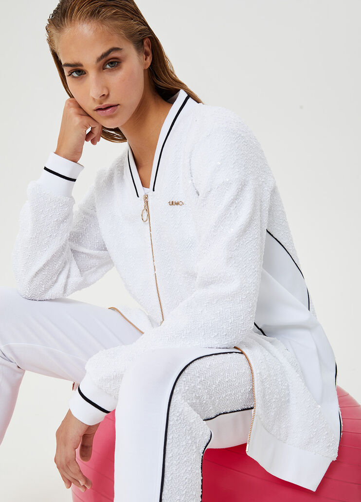 Long sweatshirt with appliqués White Liu Jo - large image number 2