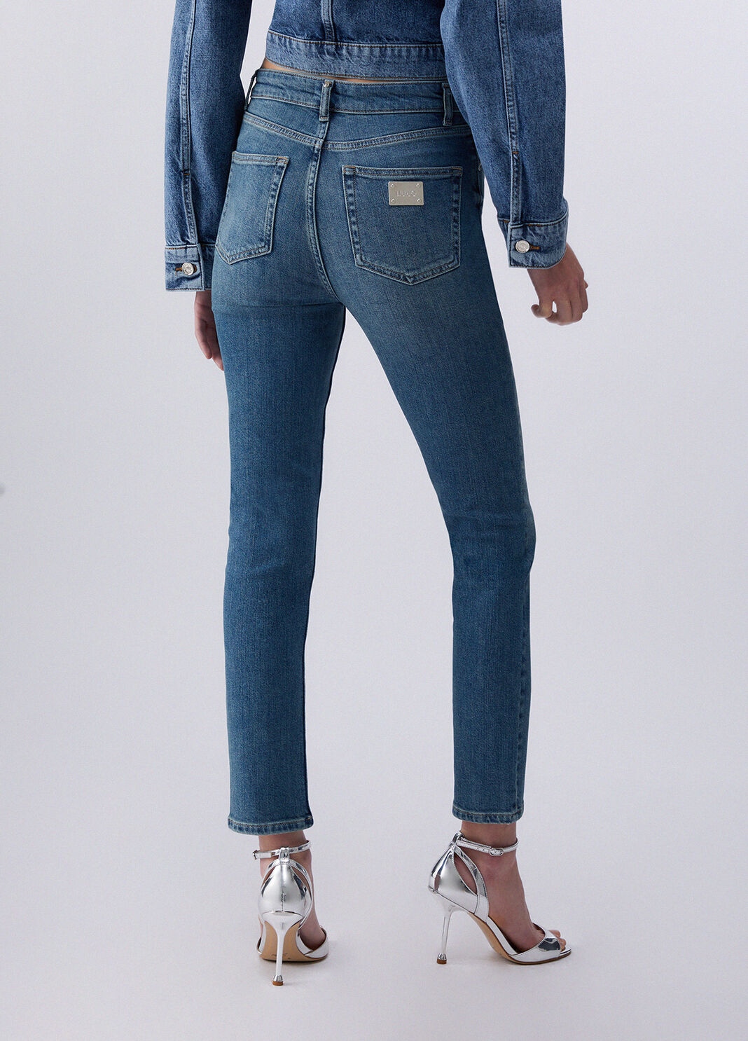 Jeans slim fit a vita alta denim blu Liu Jo - large image number 1