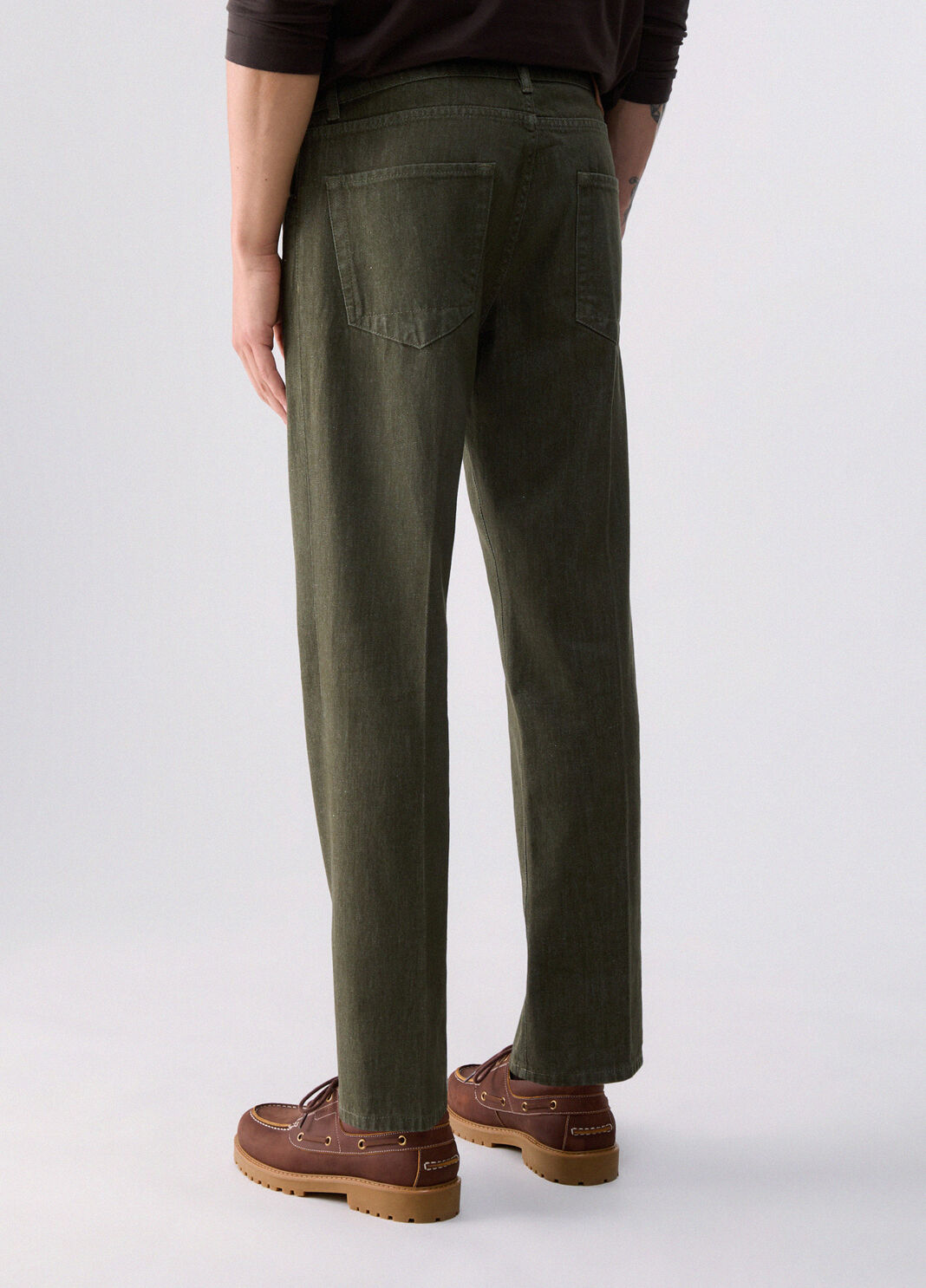 Straight-leg trousers regular fit moss green Liu Jo - large image number 1