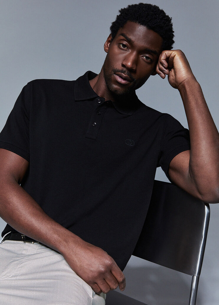 Piquet polo shirt black Liu Jo - medium