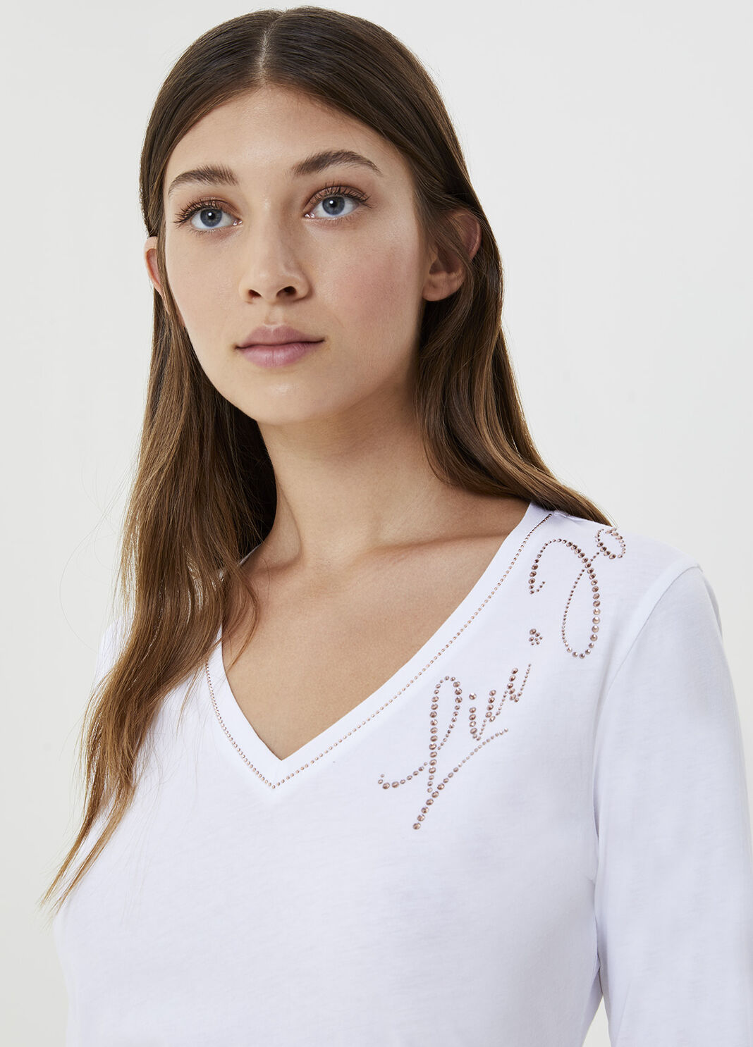 T-shirt with logo Optic White Liu Jo - large image number 2