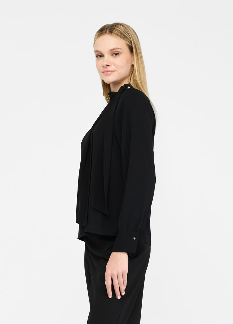 Blouse avec écharpe noir Liu Jo - large image number 3 Blouse avec écharpe noir Liu Jo - large image number 3