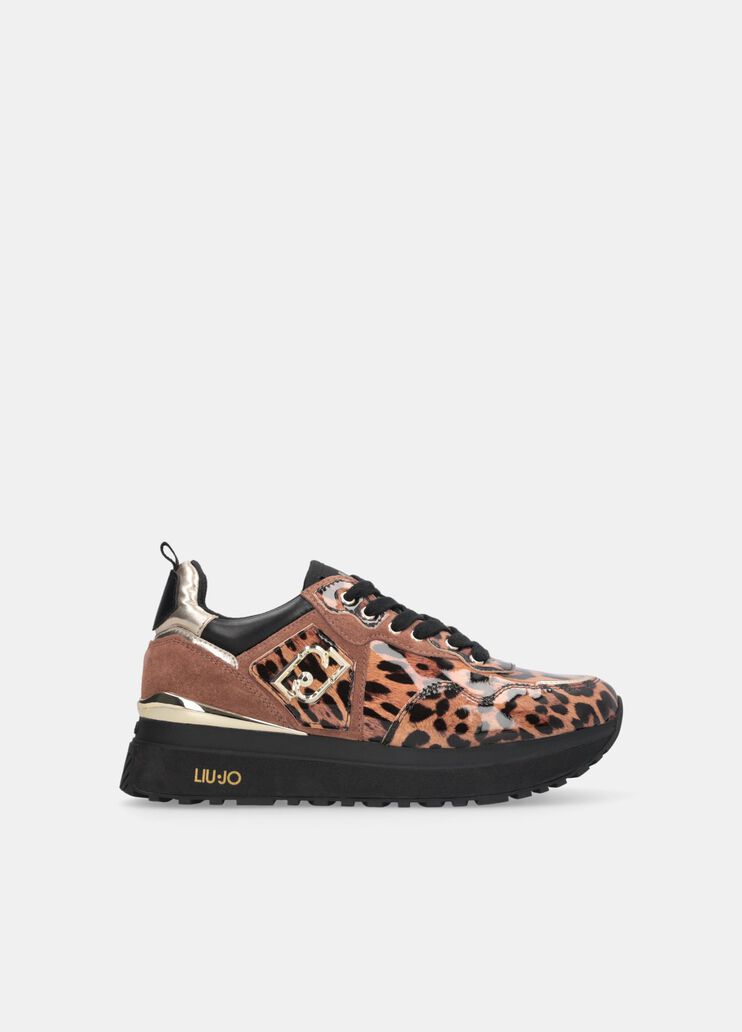 Animal print patent leather platform sneakers leopard print Liu Jo - medium