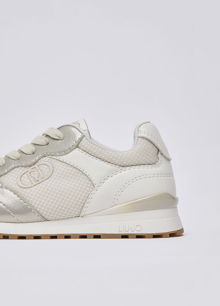 Baskets avec d&eacute;tails en mesh blanc lait Liu Jo - medium
