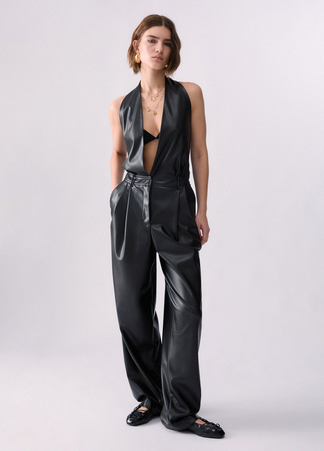 Coated Fabric Jumpsuit black Liu Jo - large image number 0