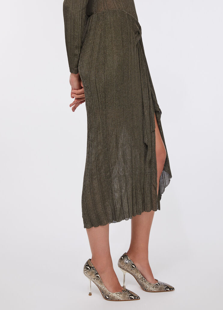 Jupe en maille Lurex® vert mousse Liu Jo - large image number 4