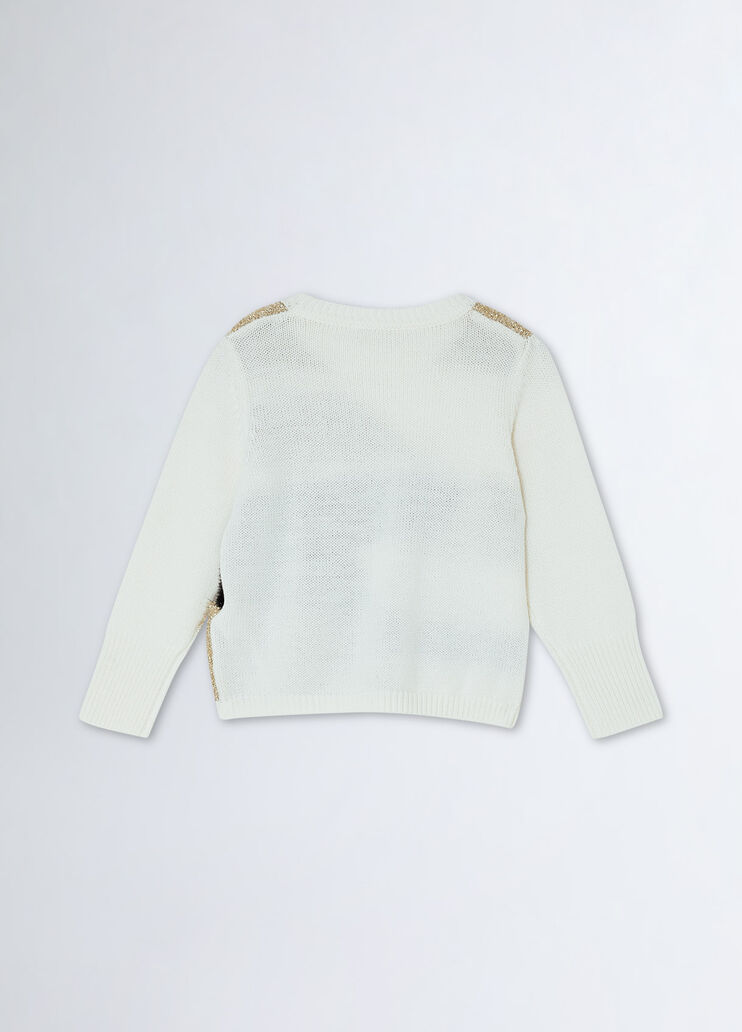 Jersey de mezcla de lana con intarsias blanco Liu Jo - medium Jersey de mezcla de lana con intarsias blanco Liu Jo - medium