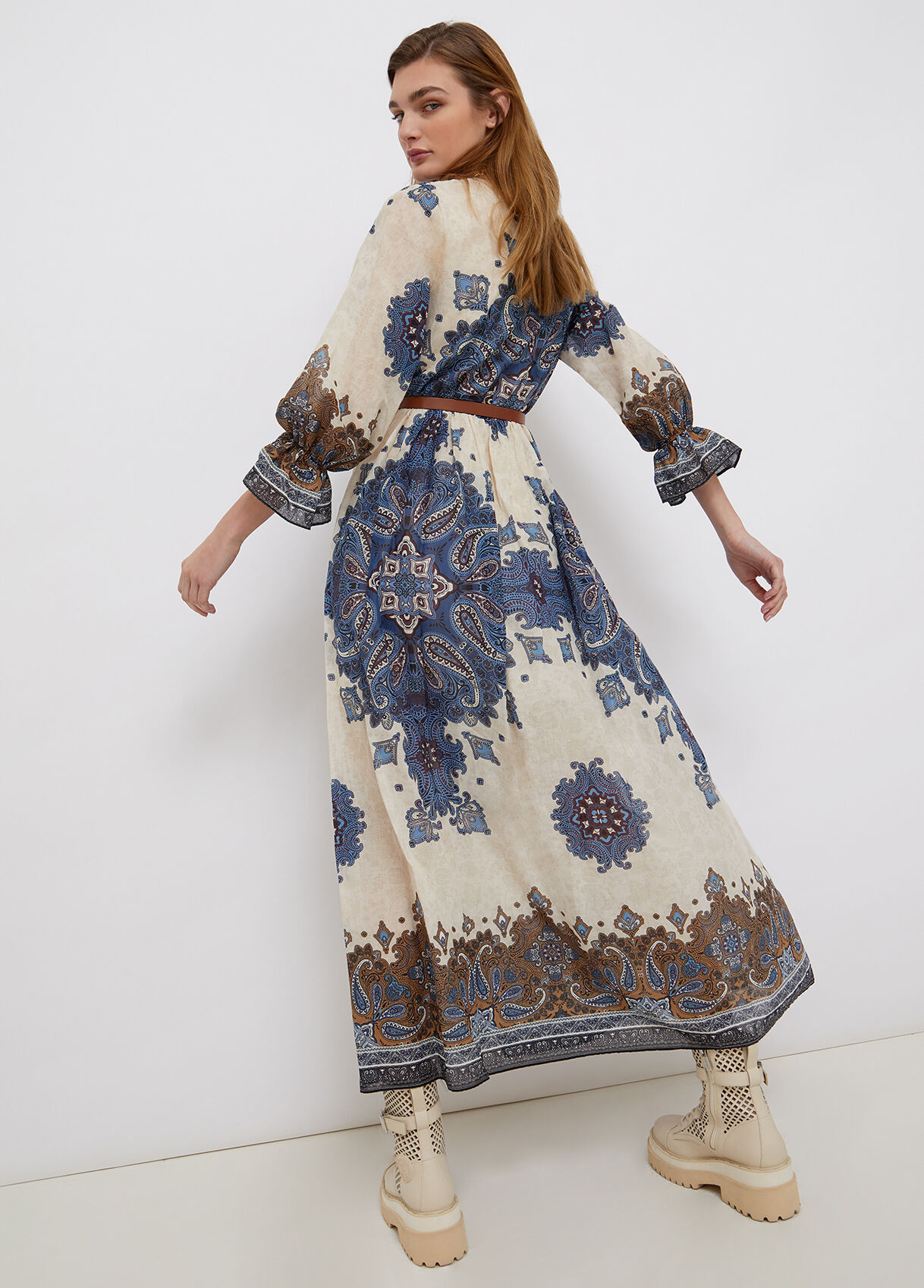 Longline printed dress