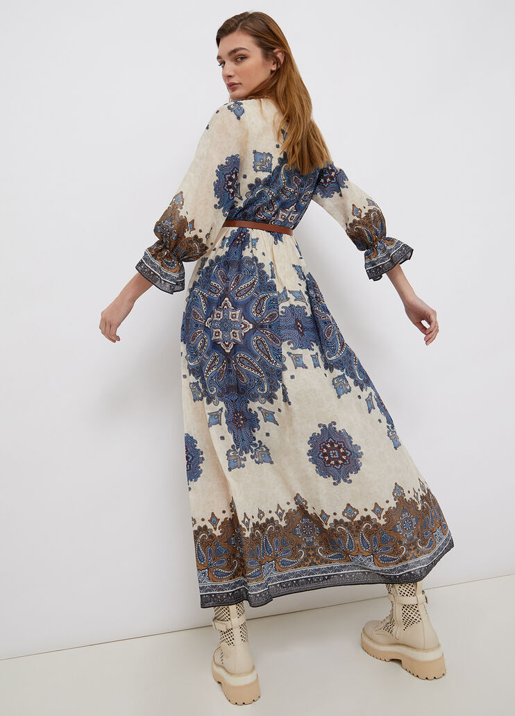 Langes bedrucktes Kleid Optical-Print Liu Jo - large image number 1 Langes bedrucktes Kleid Optical-Print Liu Jo - large image number 1