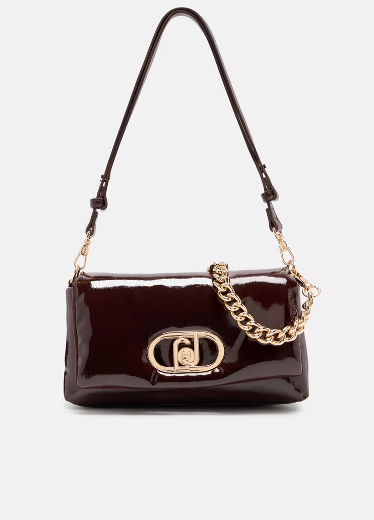 Mittelgroße glänzende Tasche LaPuffy Dunkelbraun Liu Jo - medium Mittelgroße glänzende Tasche LaPuffy Dunkelbraun Liu Jo - medium