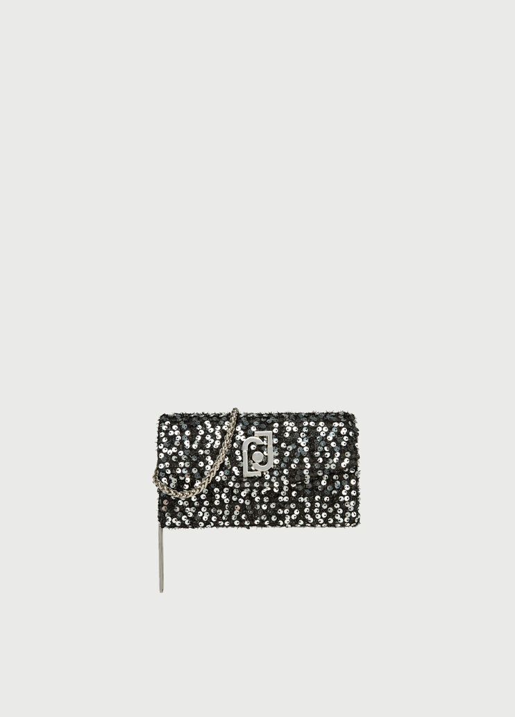 Clutch with sequins  Silver Liu Jo - large image number 0