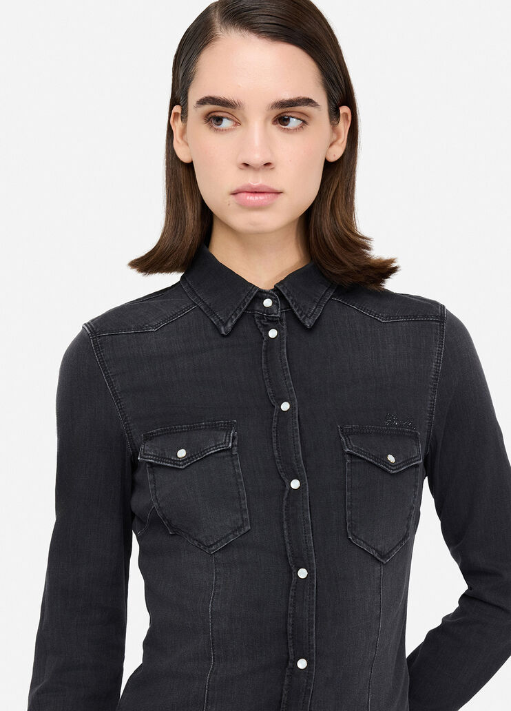 Denim shirt black denim Liu Jo - large image number 2 Denim shirt black denim Liu Jo - large image number 2