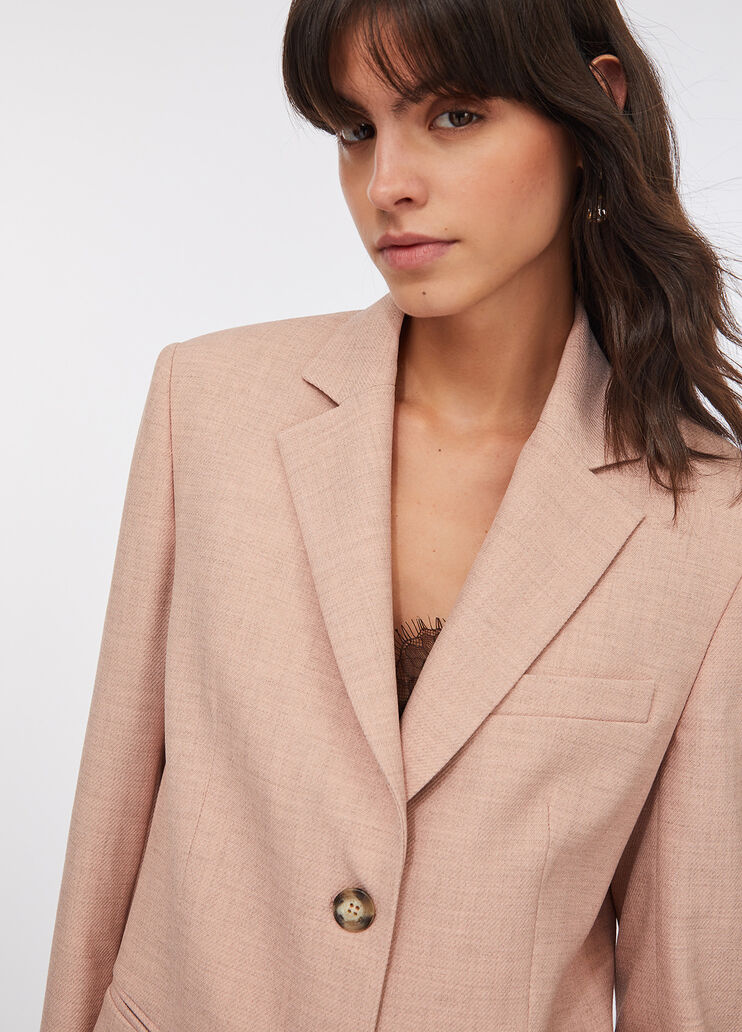 Melange fabric blazer pink Liu Jo - large image number 4