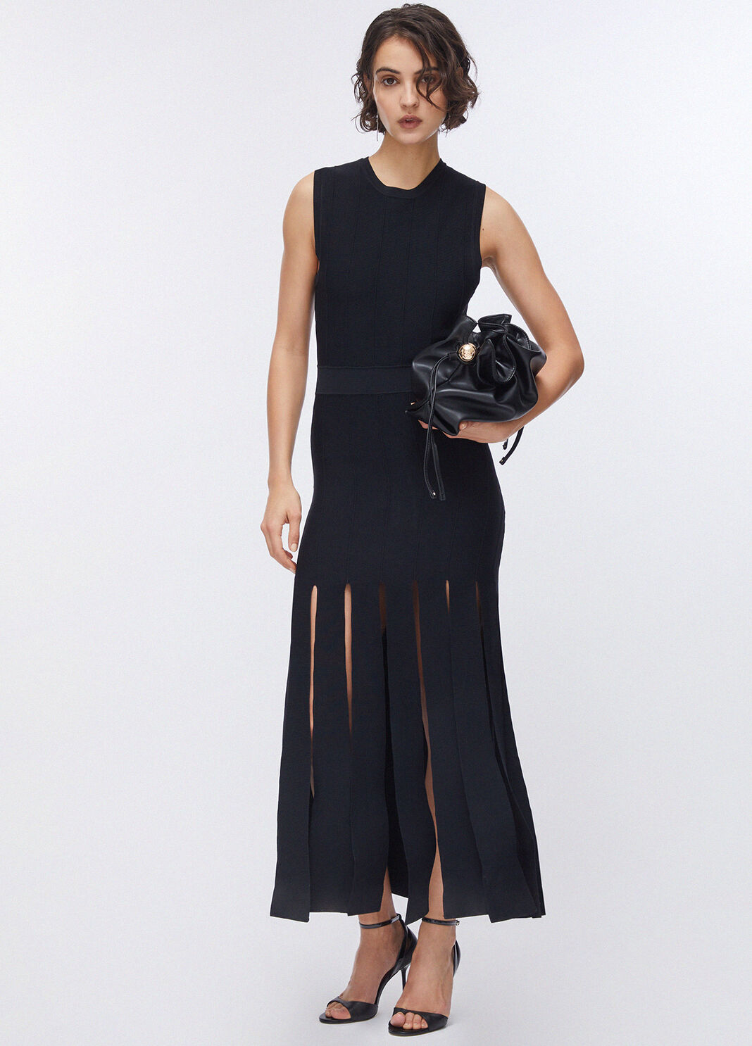 Knit dress with fringes black Liu Jo - large image number 5