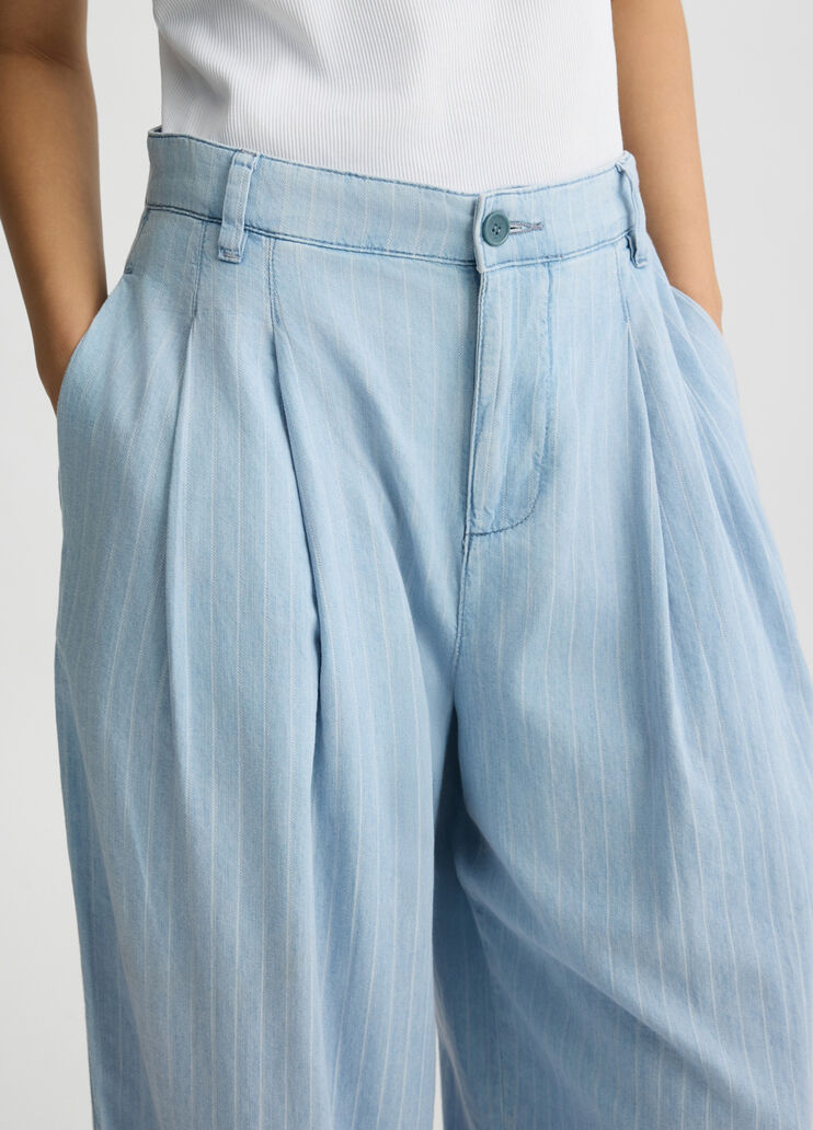 Pinstripe denim trousers light denim Liu Jo - large image number 2 Pinstripe denim trousers light denim Liu Jo - large image number 2